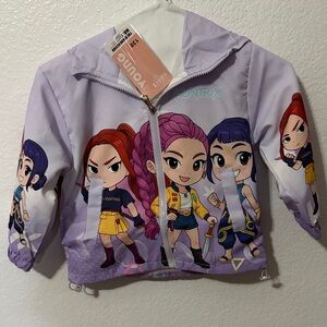 K POP Demon Hunters Kids Cartoon Character Raincoat - Purple